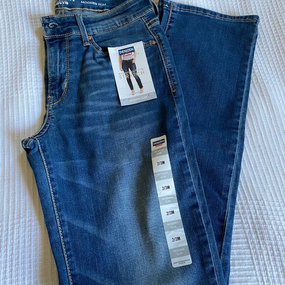 Denizen Levi's Essential Stretch Modern Slim Jeans Size 2/3 M - Picture 1 of 3